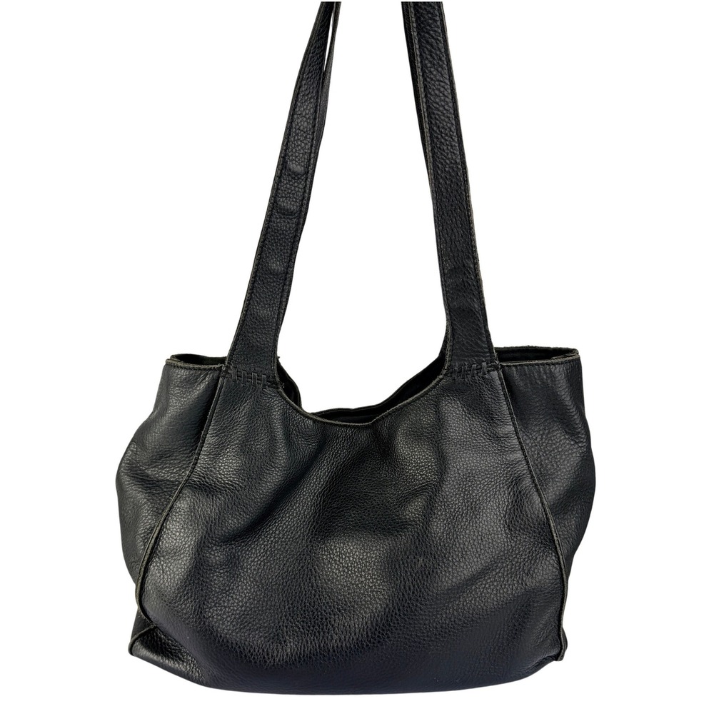 The Sak De Young Black Pebbled Leather Large Shoulder Tote Bag